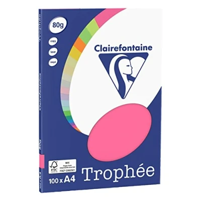 Imagen de Clairefontaine Mini resma de papel, 100 hojas, Fucsia, A4, 21 x 29.7 cm