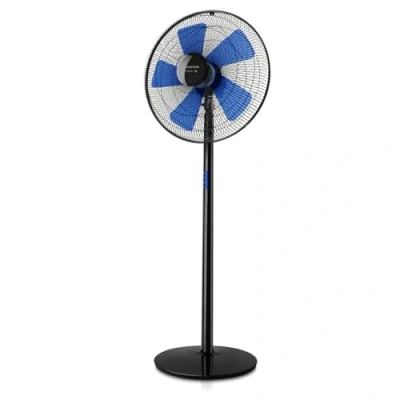 Imagen de Taurus Boreal Elegance 16C Ventilador de columna oscilante, altura 132 cm, 3 aspas/40 cm diámetro, 40 W, negro y azul