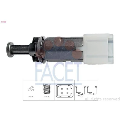 Imagen de FACET 7.1149 Interruptor luces freno mecánico Made in Italy OE Equivalent RENAULT: ESPACE 4, CLIO 3, 2, OPEL: Movano A Furgón, Vivaro Combi
