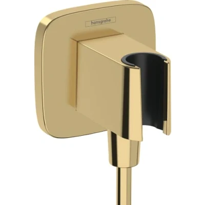 Imagen de hansgrohe FixFit Q, toma de agua con soporte ducha, color oro pulido