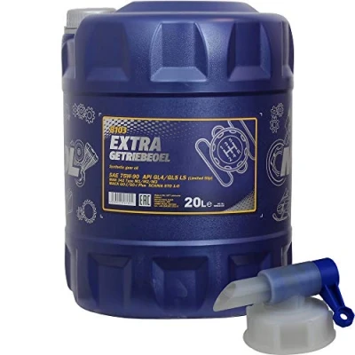 Imagen de Mannol Aceite para engranajes extra 75W 90 API GL 4/GL 5 LS MN8103 20 de L, incluye grifo