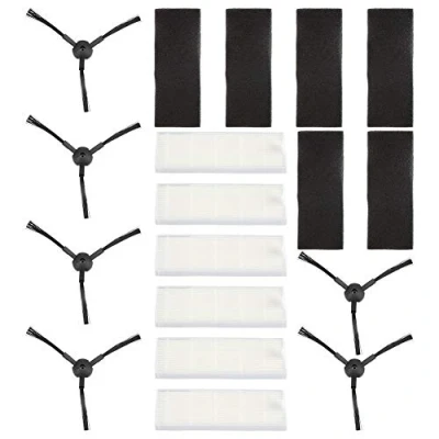 Imagen de LetCart Kit de 6 Cepillos Laterales para ILIFE, Robot Aspirador con laterales, Filtros, repuesto cepillo lateral y filtros HEPA ILIFE A6 A4 A4s