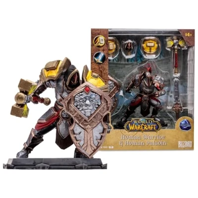 Imagen de McFarlane Toys World of Warcraft Human: Warrior/Paladin (Raro) Figura posada a escala 1:12