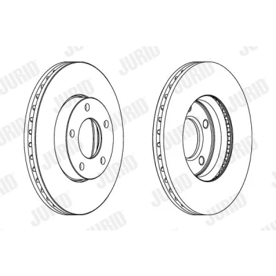 Imagen de JURID 563028JC Disco de freno 278 25 5 114,3 ventilado revestido sin tornillos MAZDA: 3 Hatchback, 5, Berlina