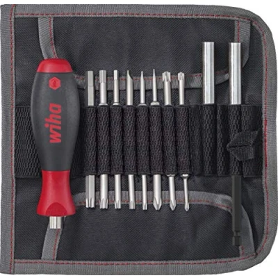 Imagen de Wiha Juego de bits montaje 20 unid., en bolsa enrollable (44576)