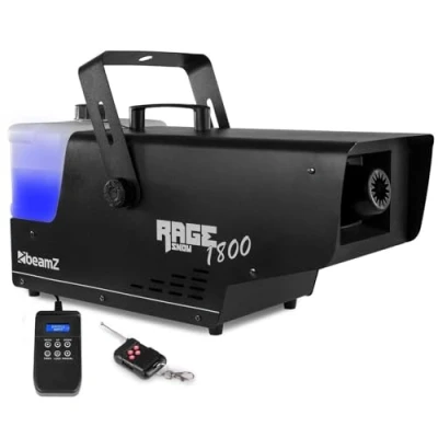 Imagen de Beamz Rage 1800 Snow máquina de nieve, W, Alcance: hasta 6 metros, 3,5 litros capacidad del depósito, Control DMX a través 2 canales, Soporte montaje ajustable, Mando distancia
