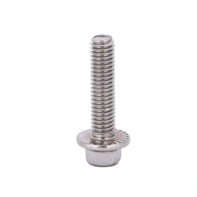 Imagen de Hilitand 10 piezas M6 de acero inoxidable SS304 tornillos brida hexagonal tapa arandela cabeza sujetador hexagonales (M6*25)