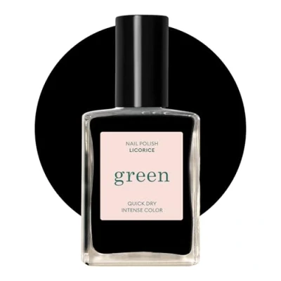 Imagen de MANUCURIST Green Esmalte de Uñas Negro Clásico 9 Free Vegano y Origen Biológico (67%) Manicura Profesional 15 ml (LICORICE)