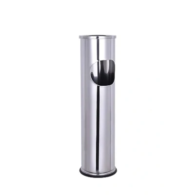 Imagen de Cenicero vertical con papelera (acero inoxidable, 56,5 cm)