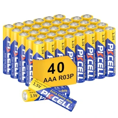 Imagen de AAA Pilas de 1,5 V Alto Rendimiento para mandos a Distancia, teléfono Fijo, Juguetes, Lote 40 Unidades, PKCELL