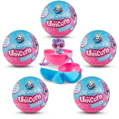 Imagen de ZURU 5 SURPRISE Newborn (5 Pack) Unicornio 77156 Unicorn Squad Series 4 cápsulas coleccionables (Paquete de 5), Color, Pack