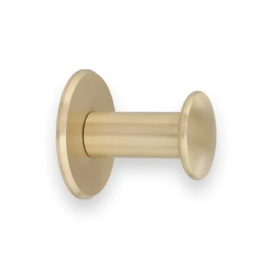 Imagen de EVI Herrajes Percha de Baño Colgador Pared Latón Acabado Mate Para Colgar Ropa, Abrigos o Toallas Toallero Adhesivo y/o Tornillo 188DUALLMT