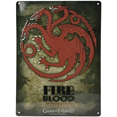 Imagen de ABYSTYLE Juego de Tronos Placa metal Targaryen (28x38)