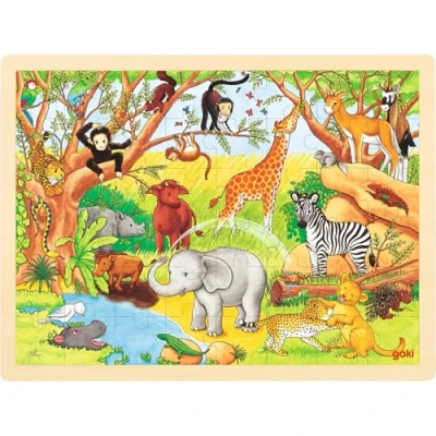 Imagen de Goki África Puzzles de Madera, Multicolor (57892)