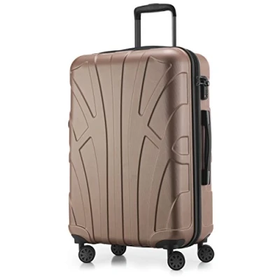 Imagen de Suitline Maleta rígida, Equipaje de Viaje, TSA, 66 cm, Aprox. 58 litros, 100% ABS Mate, Dorado