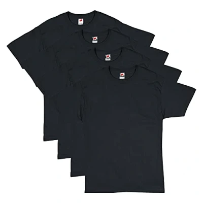 Imagen de Hanes Camisa para Hombre (4 Unidades), Negro, S