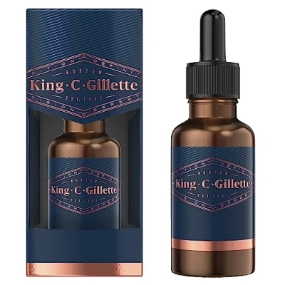 Imagen de King C. Gillette Beard Oil for Men con argán vegetal, jojoba, aguacate, semillas de macadamia y aceite almendras, 30 ml