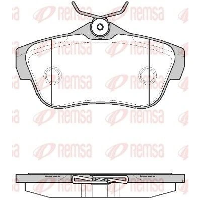 Imagen de REMSA 1299.00 Juego de pastillas freno Eje trasero con lámina adhesiva, tornillos accesorios, muelle CITROËN: Jumpy II MPV