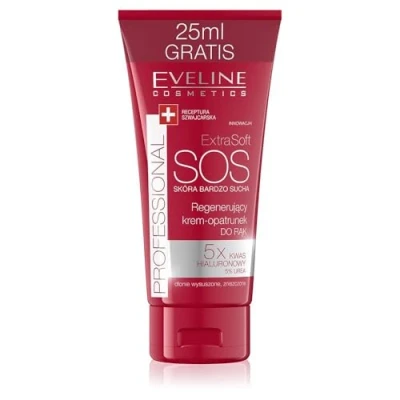 Imagen de Eveline Cosmetics Extra Soft SOS Regenerating Hand Cream Krem opatrunek do rąk regenerujący skóry bardzo suchej 100ml