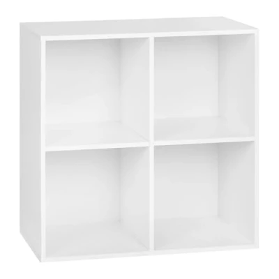 Imagen de WOLTU Estantería para Libros con 4 Compartimentos Abiertos, Mueble Exposición y Decoración, Estanteria Blanca de Cubos Oficina, Estudio Juvenil Salón, 60x29,5x60cm, SK002ws2