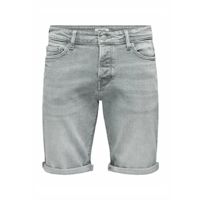 Imagen de Only &amp; Sons Normal Geschnitten Mittlere Taille Shorts vaqueros, Hombre, Talla: XL, Medium grey denim