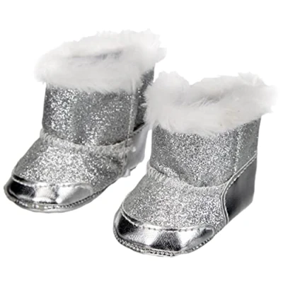 Imagen de Heless 844 Botas para muñecas, plata, tamaño 38 45 cm