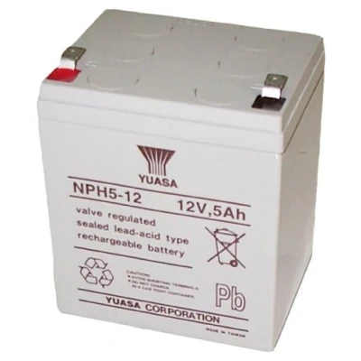 Imagen de Yuasa NPH5 12 Batería de plomo para corrientes elevadas (12 V, 5 Ah, Faston, 230 6 mm)