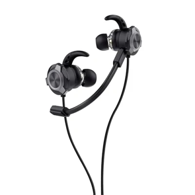 Imagen de Trust GXT 406 Pine Auriculares Gaming Intraaurales con Cable para Nintendo Switch PS5 PS4 Xbox PC, Earbuds Videojuegos In Ear Micrófono, Controles en Línea, Funda Rígida, Negro