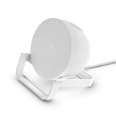 Imagen de Soporte De Carga Inalámbrico Belkin Auf001vfwh + Altavoz Blanco