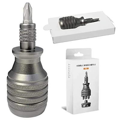 Imagen de Qiaohome Mini Destornillador 7 en 1, de Titanio, Kit Puntas MagnéTico Torx 1/4 Pulgadas, Herramientas ReparacióN del Hogar