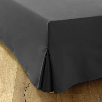 Imagen de Cubre Canape 180x200 Gris 4 Volantes de 30 cm para Cama Adulto con somier Protector Falda Funda Base Integral