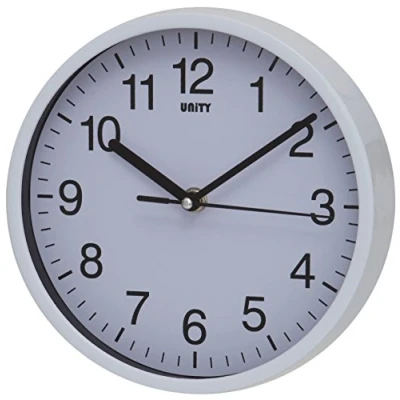 Imagen de Reloj de Pared Unity, Radcliffe, Barrido silencioso, Moderno, Blanco, 20 cm