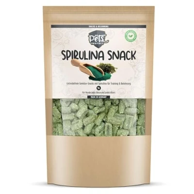 Imagen de Spirulina Snack,Golosinas veganas para perros de alfalfa/alfalfa, espinacas, espirulina y algas marinas/nudos, sin cereales, aditivos artificiales, 150 g, fabricación alemana