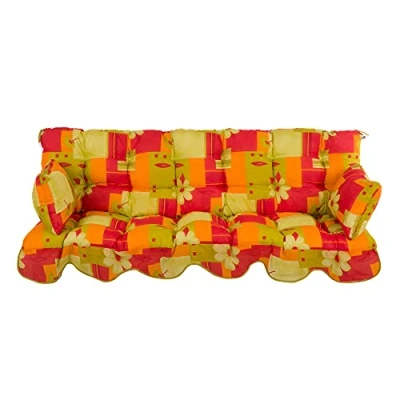 Imagen de PATIO Cojín para Columpio de jardín (180 x 50 cm), Color Rojo, Naranja, Amarillo y Verde