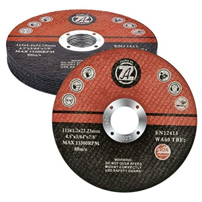 Imagen de Discos de corte profesionales 115 mm x 1,2 22,23 para amoladora angular, acero inoxidable, 20 unidades