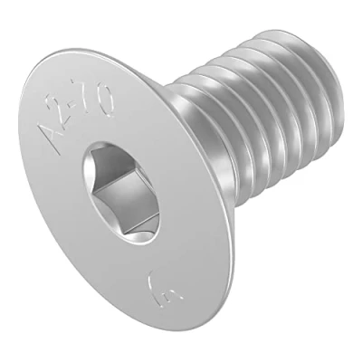 Imagen de Tornillo avellanado SECCARO M6 x 12 mm, acero inoxidable V2A VA A2, DIN 7991 / ISO 10642, hexágono interior, 20 piezas