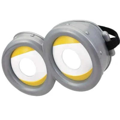Imagen de 4sold Divertido personaje de dibujos animados gafas ojos amarillo Goggle Glasses para fiestas disfraces carnaval Halloween (Gris amarillo)