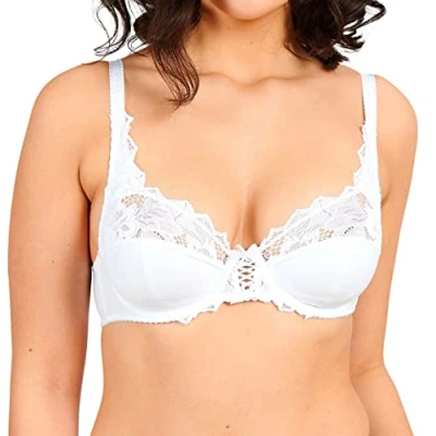 Imagen de Sans Complexe Sujetador copa completa para mujer, Blanco, 85C