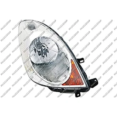 Imagen de PRASCO DS3504804 Faros izquierda H4 amarillo para circulación por la derecha con electromotor, sin electromotor servomotor reg. alcance luces