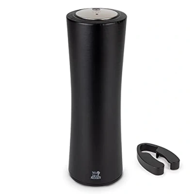 Imagen de Peugeot Sacacorchos eléctrico recargable de madera, 21 cm, color negro