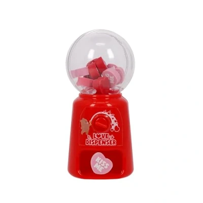 Imagen de Legami Mini dispensador de gomas para borrar, Love Dispenser, 15 gomas, goma en forma corazón, dimensiones 9 x 22 0,5 cm