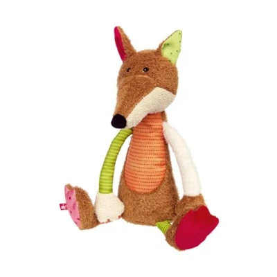 Imagen de Sigikid 42841 Peluche de Zorro Patchwork Sweety para Jugar y abrazar, Mezcla Materiales Suaves bebés niños, niños niñas 0 Meses a 8 años, Multicolor/Zorro, 32 cm