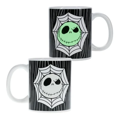 Imagen de Taza Jack Skellington Que Brilla en la Oscuridad Producto Oficial Disney, Regalo Coleccionable para Fans de Nightmare Before Christmas, cerámica, 300ml