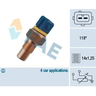 Imagen de FAE 34050 Sensor de Temperatura del Refrigerante CITROËN: AX, Evasion