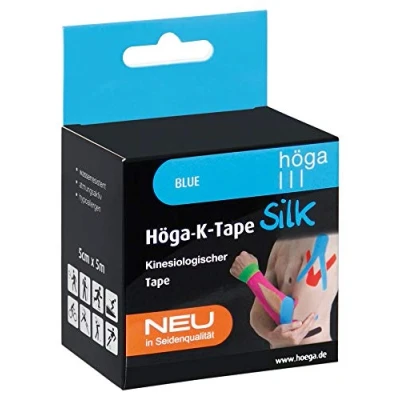 Imagen de höga de K Tape Silk Blue kinesiologischer en seda Calidad, 5 cm x m