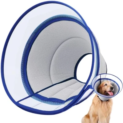Imagen de Collar Isabelino Perro, Suave para Perro y Gato, Ajustable Collarin Perros No Rascarse,Conos de Recuperación Mascotas,Collar Protección Postoperatoria Perros(Size 7)