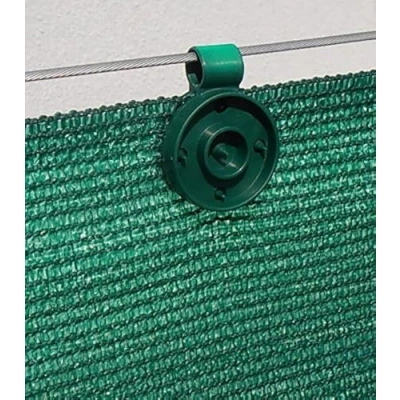 Imagen de edenvista Clips de fijación, con protección antirrayos UV, para Lona separadora 90 a 350 g/m2 Bolsa 20 Piezas, Color Verde.