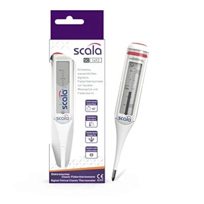 Imagen de Termómetro clínico digital scala SC 1493 flex 10 seg, pantalla clásica, blanco