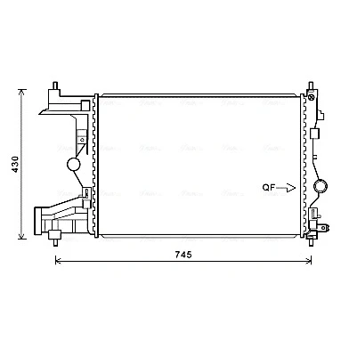 Imagen de Radiador, refrigeración del motor AVA QUALITY COOLING OLA2487