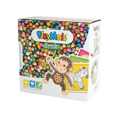 Imagen de PlayMais Mosaic Little Kit de Manualidades para niñas y niños a Partir 3 años 2300 Piezas 6 Plantillas mosaicos estimula la Creatividad Las Habilidades motoras (Little Zoo)